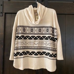 Size L Lucky Brand Lightweight Cowlneck Sweater